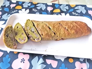 【スタンドミキサーで】ベイクオフアレンジ！抹茶のスイートバゲット♪